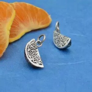 Orange Fruit Charm Sterling Silver Orange Fruit Charm Sterling Silver