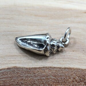 Seashell Charm, Seashell Pendant, Sterling Silver Charm, Ocean Charm, Beach Charm, Beach Pendant