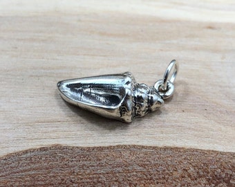 Seashell Charm, Seashell Pendant, Sterling Silver Charm, Ocean Charm, Beach Charm, Beach Pendant