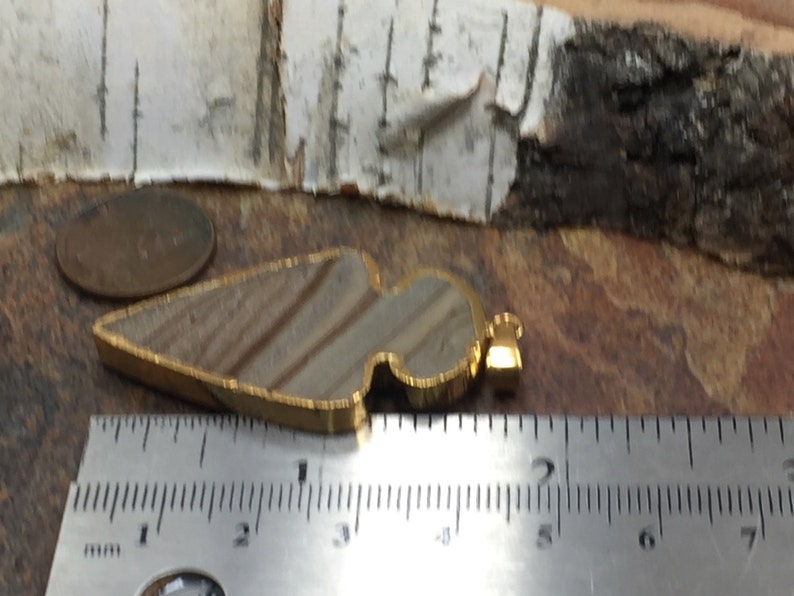 Arrowhead Pendant PG0920F Natural Jasper Arrowhead Brown Arrowhead Pendant Jasper Pendant Jasper Arrowhead Pendant