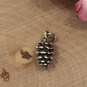 Pine Cone, Pine Cone Charm, Pine Cone Pendant, Sterling Silver Charm, Sterling Silver Pendant, Nature Charm, Nature Pendant