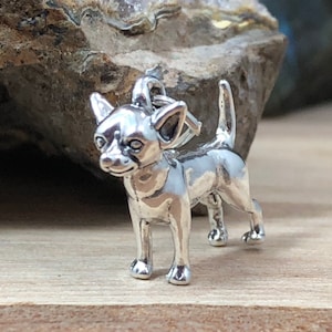 Chihuahua Charm, Chihuahua Pendant, Chihuahua Lover, Dog Lover, Dog Charm, Sterling Silver Charm, Sterling Silver Pendant