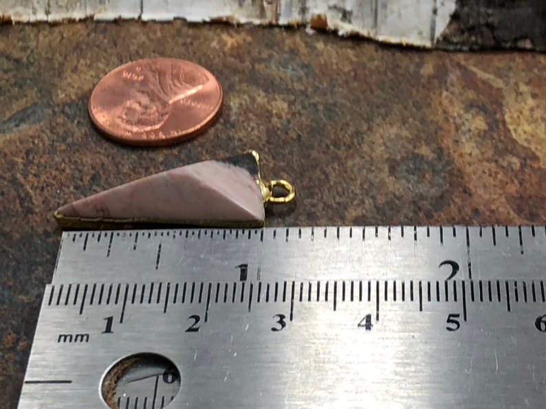 Gold Plated Small Jasper Slice Pair PG09106AZ5 Jasper Slice Pendant Jasper Earring Pair Jasper Slice Triangle Pair