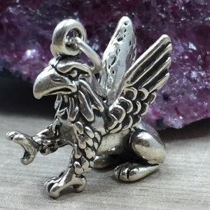 Griffin Charm, Mystical Creature Charm, Mystical Charm, Mythical Charm, Sterling Silver