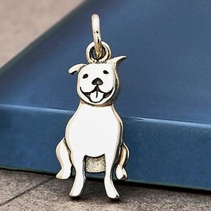 Sterling Silver Pitbull Charm, Pitbull Charm, Dog Charm, Sterling Silver Dog Charm, Animal Lover Charm, Dog Lover Charm, Animal Charm