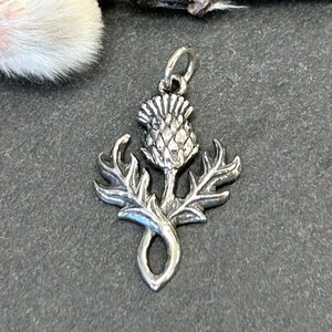 Sterling Silver Thistle Charm, Thistle Charm, Thistle Pendant, Flower Charm, Garden Charm, Outdoor Charm, Sterling Silver Charms
