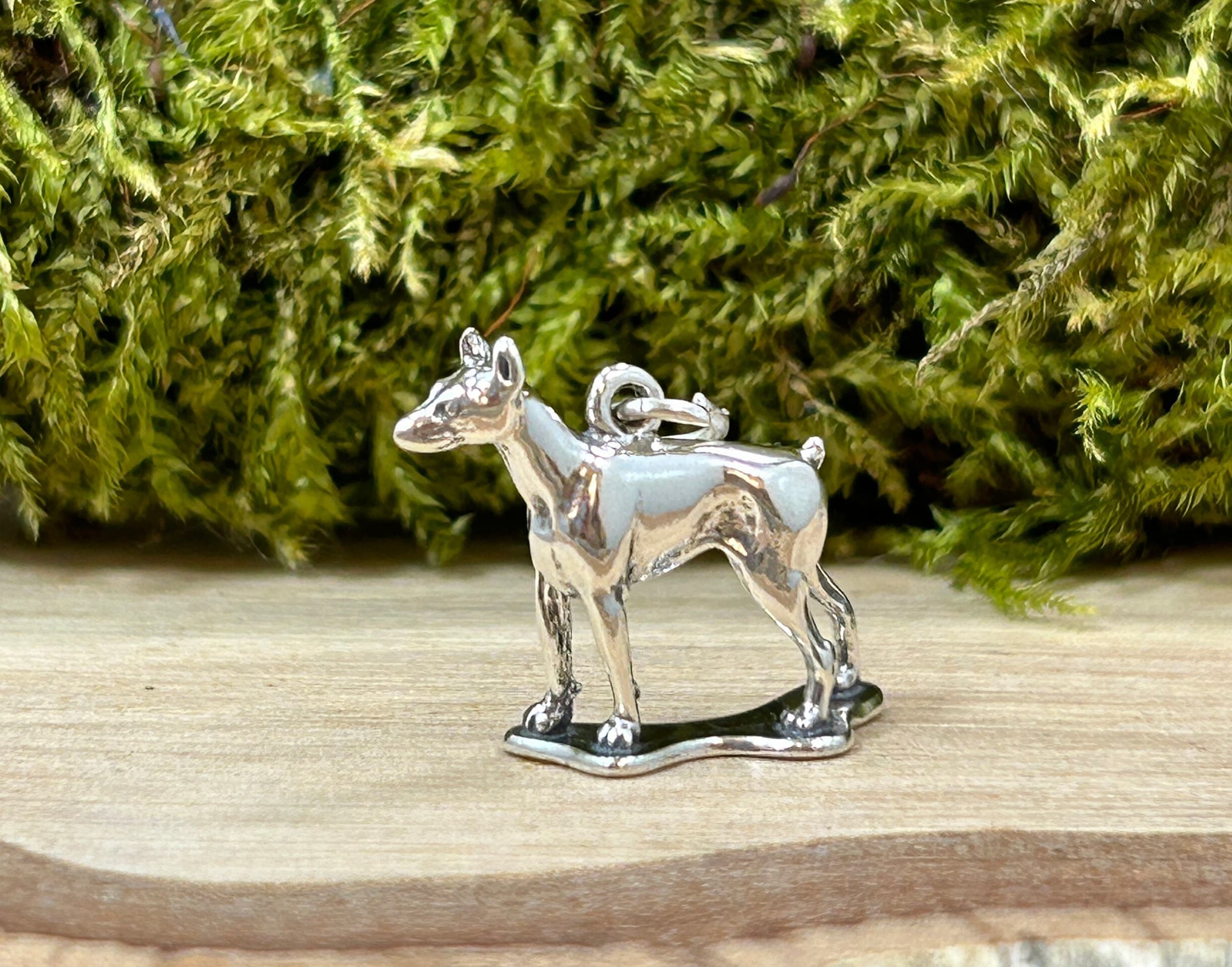 Doberman Charm Doberman Pendant Doberman Lover Dog Lover Sterling Silver Charm Sterling Silver Pendant
