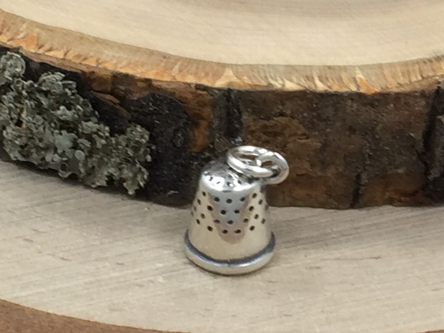 Thimble Charm Sewing Charm Seamstress Charm Sterling Silver Etsy