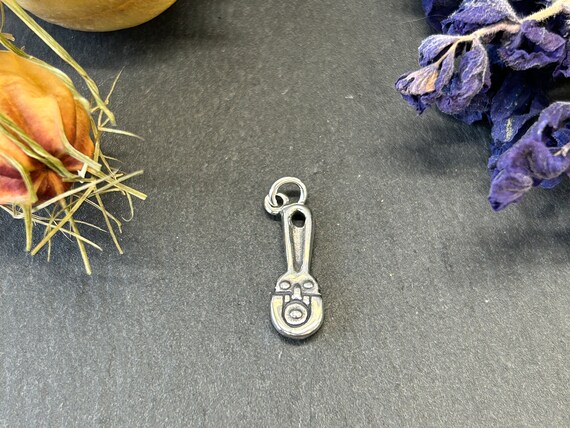 Rotary Cutter Charm, Rotary Cutter Pendant, Sewing Charm, Seamstress Charm, Sterling Silver Charm