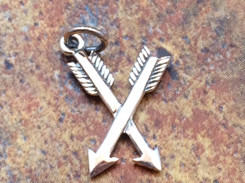 Arrow Charm Crossed Arrow Charm Archery Charm Archery Etsy