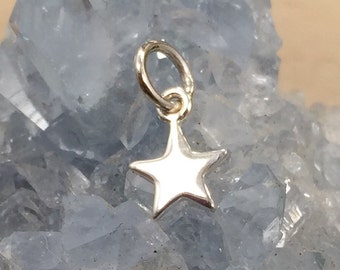 Tiny Star Charm, Star Charm, Sterling Silver Star Charm, Teeny Tiny, 1 Piece