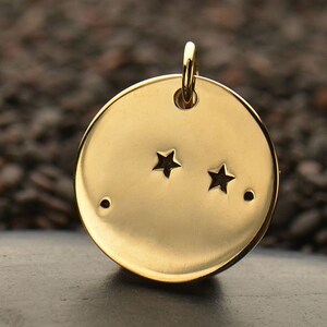 Zodiac Charm, Aries Charm, Zodiac Constellation Charm, Natural Bronze Charm, Necklace Charm, Necklace Pendant