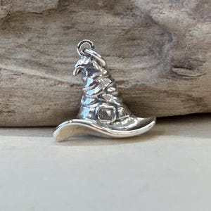 Sterling Silver Witch Hat Charm, Witch Hat Pendant, Witch Hat, Sterling ...