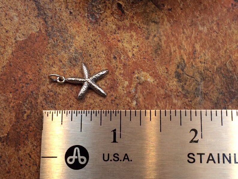 Sterling Silver Charm Starfish Pendant PS01102 Ocean Charm Sea Star Charm Beach Charm Starfish Charm Beach Wedding Charm
