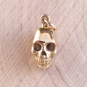 Skull Charm, Skull Pendant, Bronze Skull Charm, Bronze Skull Pendant, Bronze Charm, Bronze Pendant, Bones, Skeletons