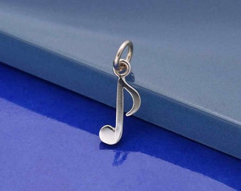 Music Note Charm, Music Note, Music Lover, Music Symbol, Sterling Silver Charm, TINY CHARM