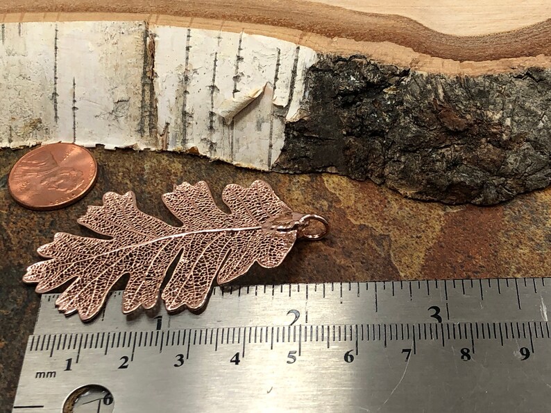 Nature Pendant Leaf Pendant Rose Gold Oak Leaf Rose Gold Dipped Oak Leaf Pendant Oak Leaf Pendant