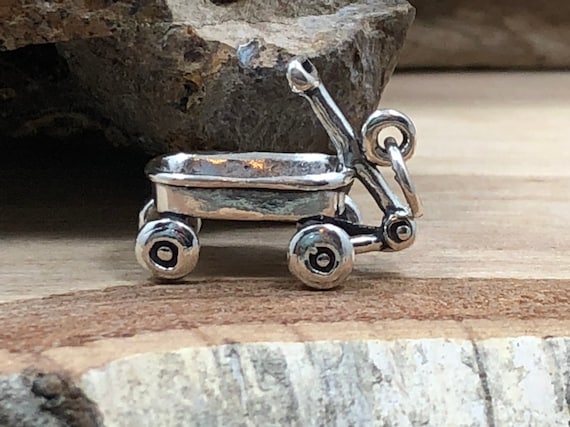 Toy Wagon Charm Sterling Silver Toy Wagon Charm Sterling Silver