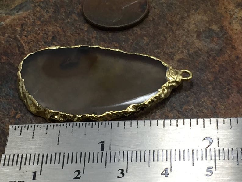 Dyed Gold Plated Brown Geode Slice Brown Geode Slice Pair Brown Agate Slice Black Agate Slice Pair Brown Agate Slice