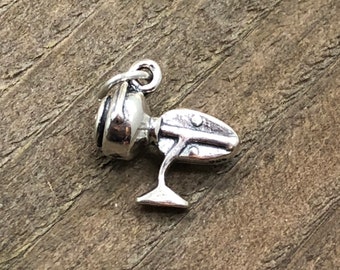 Charm moulinet de pêche, breloque pêche, breloque poisson, breloque pêcheur, breloque pêche, breloque lac, argent sterling