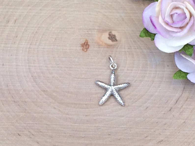 Sterling Silver Charm Starfish Pendant PS01102 Ocean Charm Sea Star Charm Beach Charm Starfish Charm Beach Wedding Charm
