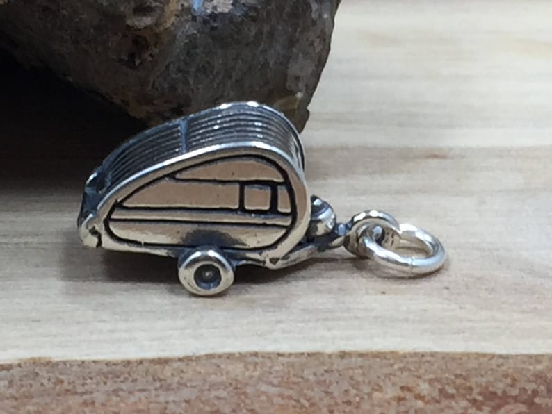 Airstream Camper Camping RV Trailer Mobile Home Charm Bracelet Necklace Keychain, for Pandora