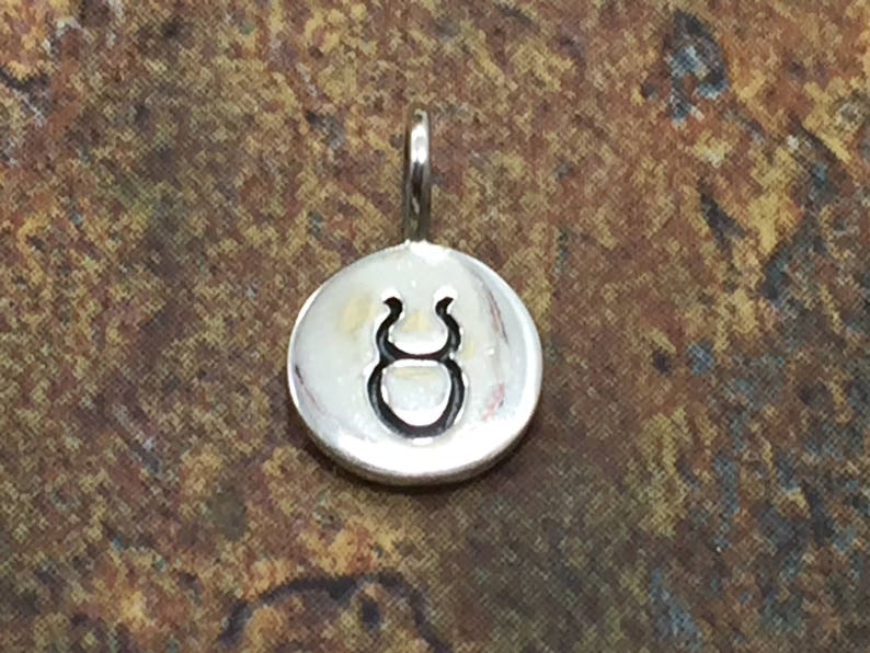 Zodiac Charm Necklace Charm Taurus Gift Zodiac Constellation Charm Sterling Silver Taurus Charm Necklace Pendant