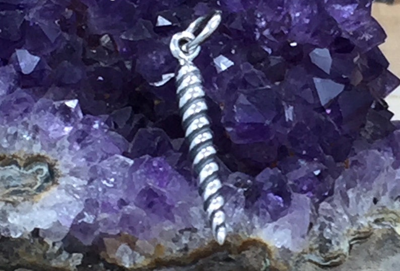 Sterling Silver Unicorn Horn Charm Unicorn Horn Charm PS01561 3D Unicorn Horn Charm Fairy Tale Charm Small Mystical Charm