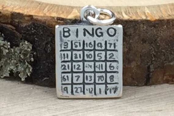 Bingo Card Charm Sterling Silver Bingo Card Charm Sterling Silver