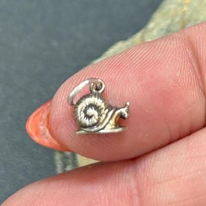 Snail Charm, Sterling Silver Snail Charm, Snail Pendant, Sterling Silver Charms, Sterling Silver Charms, Nature Charm, TINY Charm