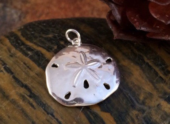 Sand Dollar Charm, Sand Dollar Pendant, Sterling Silver Sand Dollar, Beach Charm, Ocean Charm, Ocean Pendant, Beach Wedding