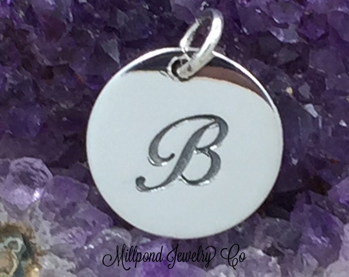 Alphabet Charm, Letter Charm, B Charm, Letter B Charm, Script Letter ...