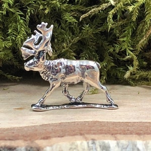 Caribou Charm, Caribou Pendant, Sterling Silver Charm, Sterling Silver Pendant, Animal Charm