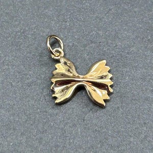 Bronze Bowtie Pasta Charm, Noodle Charm, Pasta Charm, Fast Food Charm, Food Charm, Italian Food Charm, Foodie Gift, Chef Gift