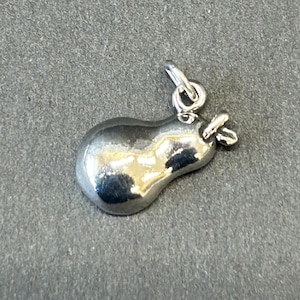 Pear Charm, Pear Pendant, Sterling Silver Charm, Sterling Silver Pendant, Fruit Charm, Fruit Pendant