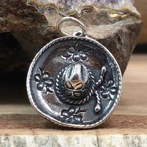 Sombrero Charm, Sterling Silver Sombrero Charm, Mexico Charm,  Mexican Charm, Sterling Silver Charm, Sterling Silver Pendant