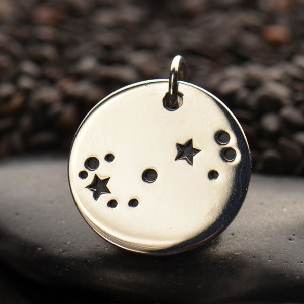 5pcs/lot Stainless Steel 12 Constellation Charms Star Zodiac Sign Pendant for DIY Necklace Bracelet Jewelry, Jewels Making,Temu