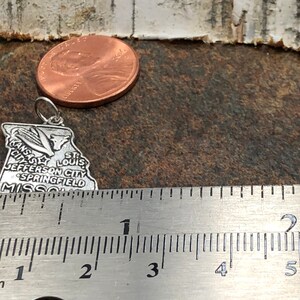 Missouri State Map Charm Pendant - 925 Sterling Silver, Show-Me State Necklace Or Bracelet Charm - View #3