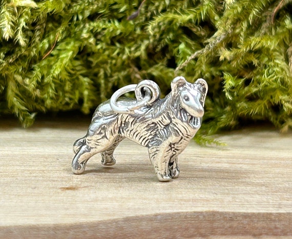 Collie Charm, Collie Pendant, Collie Lover, Dog Lover, Sterling