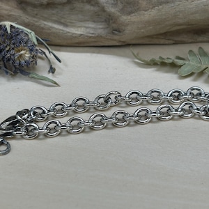 Sterling Silver 7.5 inch Charm Bracelet with Hollow Links, Sterling Silver Bracelet, Sterling Silver Charm Bracelet