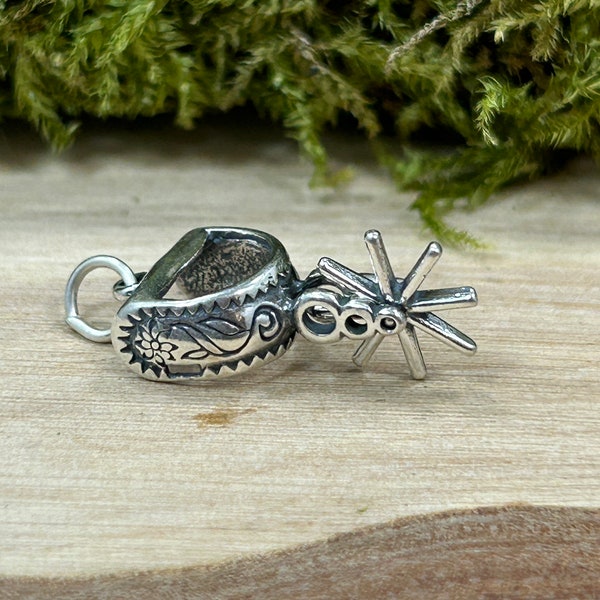 Spur Charm, Spur Pendant, Cowboy Charm, Western Charm, Sterling Silver Charm, Sterling Silver Pendant