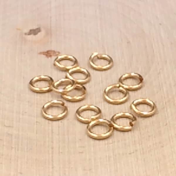 Hard Snap Jump Rings, Locking Jump Rings, Jump Rings, Gold Filled Sterling Silver Jump Rings, 5.8mm, 20 Pieces