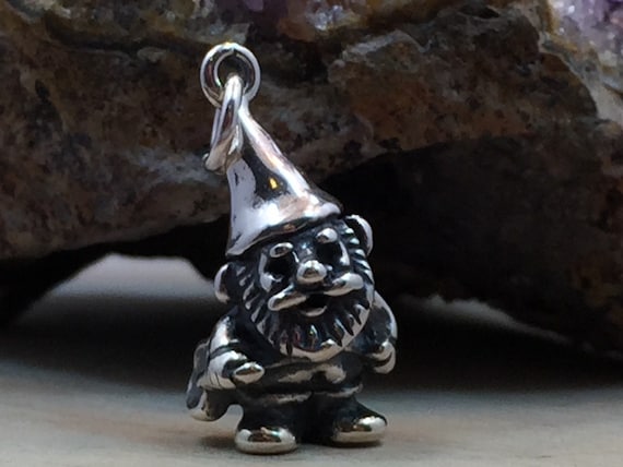 Gnome Charm with Big Hat Sterling Silver Gnome Charm with Big Hat Sterling Silver