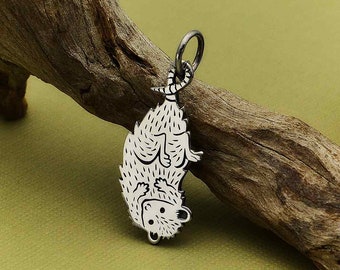 Opossum Charm, Possum Charm, Possum Pendant, Opossum Pendant, Sterling Silver Charm, Realistic Opossum Charm, Sterling Silver Charm