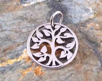 Tree of Life Pendant, Tree of Life Charm, Sterling Silver Tree of Life, Family Tree Pendant, Family Tree Charm, Small, PS0192