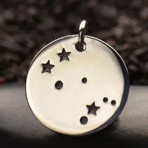 Zodiac Charm, Gemini Charm, Zodiac Constellation Charm, Sterling Silver, Necklace Charm, Necklace Pendant, PS01503