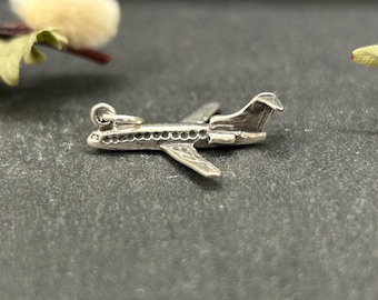 Airplane Charm, Airplane Pendant, Travel Charm, Aviation Charm, Sterling Silver Charm
