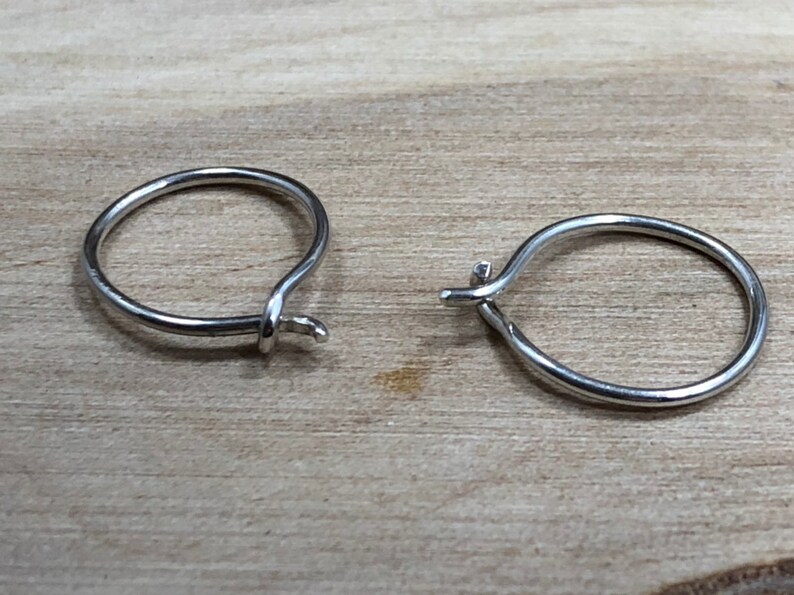 Sterling Silver Half Hammered Circle Hoop Earring Components Sterling Silver Ear Wires Ear Wires 1 Pair Jewelry Findings Earwires