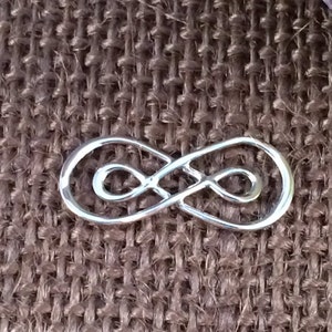 Infinity Charm, Infinity Link, Double Infinity Link, Infinity Connector, Infinity Pendant, Eternity Link, Sterling Silver, PS0112
