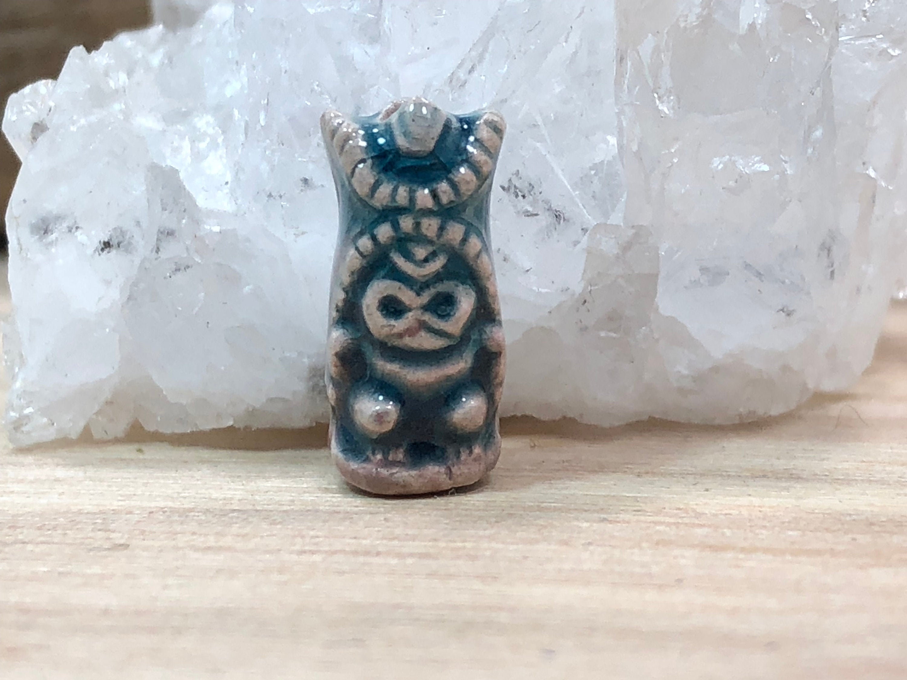 4 Tiki Beads Peruvian Ceramic Beads Ceramic Beads Tiki | Etsy